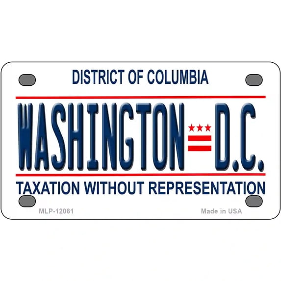District Of Columbia Novelty Metal License Plate 4" x 2.2" Mini