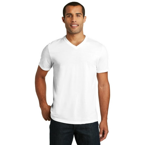 District Perfect Tr V-Neck Tee Dt135 - White - L