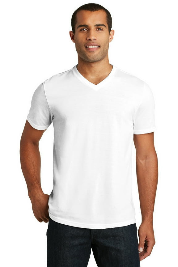 District Perfect Tr V-Neck Tee Dt135 - White - L