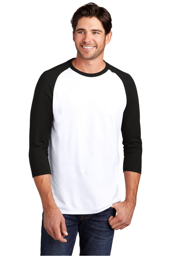 Perfect Tri 3/4-Sleeve Raglan. DM136