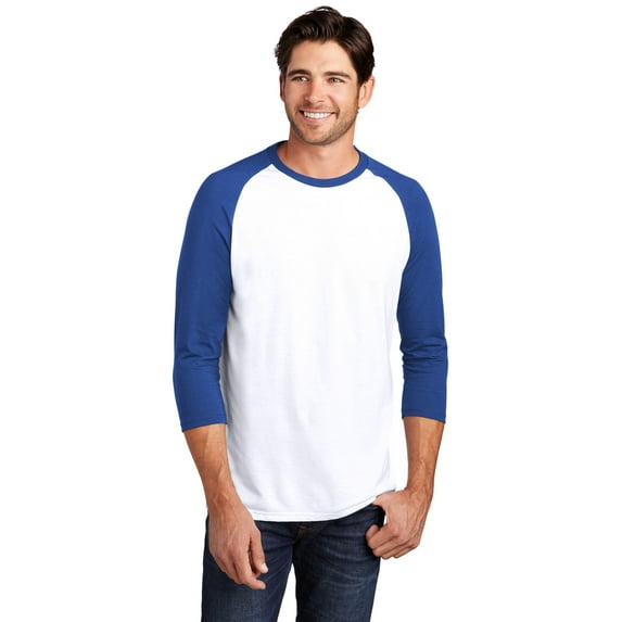 District Perfect Tri 3/4-Sleeve Raglan. DM136