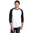 thumbnail image 1 of District Perfect Tri 3/4-Sleeve Raglan. DM136, 1 of 4