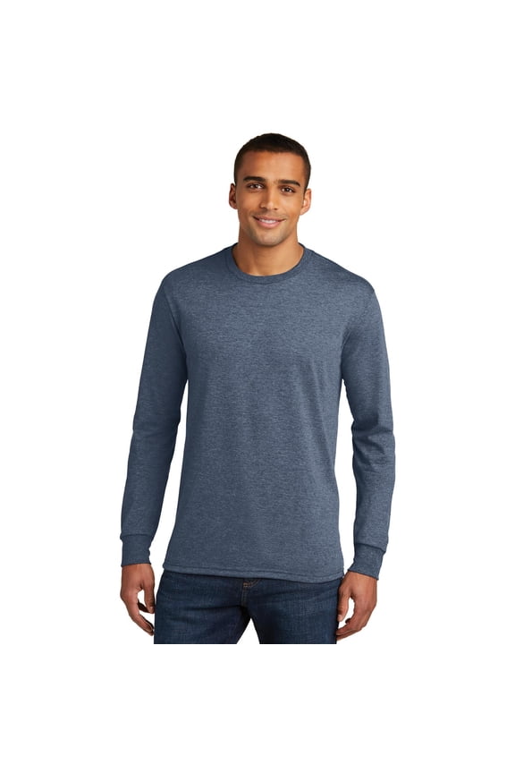 Perfect Tri Long Sleeve Tee . Dm132 , DM132 , Navy Frost , Large