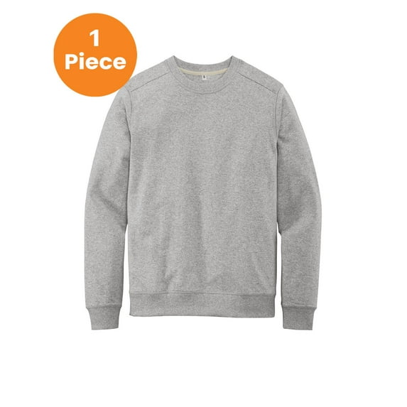 District Recycled Fleece Crew. DT8104, Light Heather Grey, 4XL, Sweatshirts & Hoodies