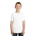 thumbnail image 1 of District Teen Unisex Juniors Electric Heather T-Shirt White Medium, 1 of 4