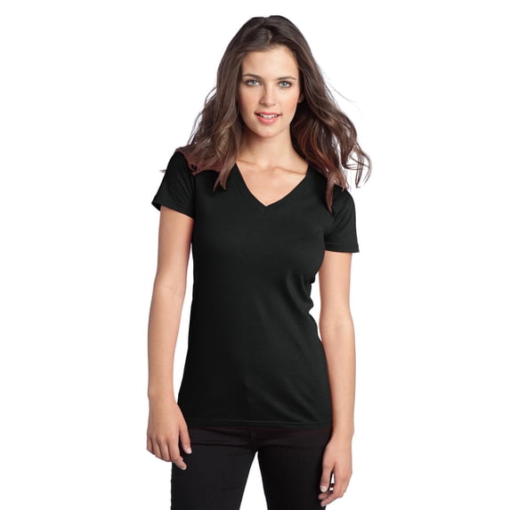 District Threads Juniors Concert Tee V-Neck Black 3XL.