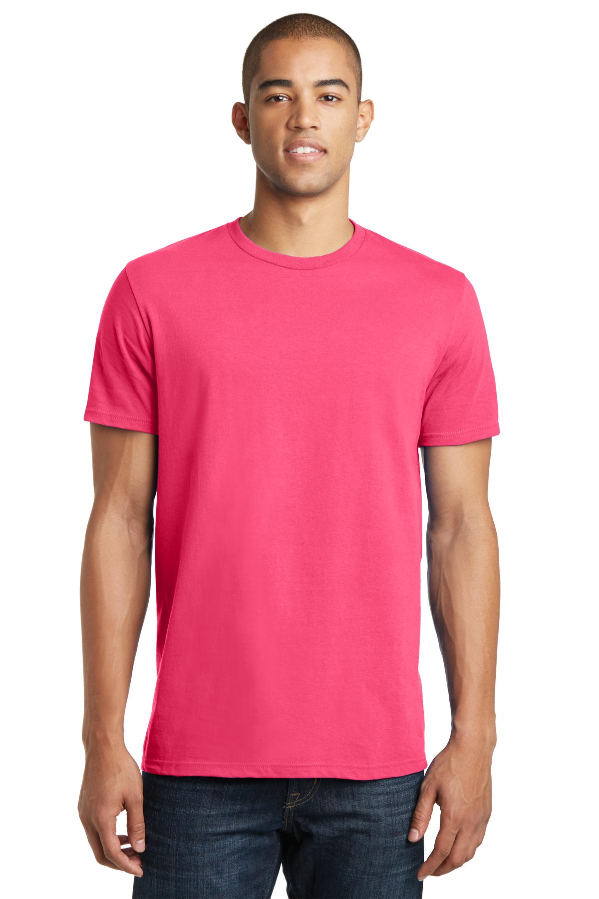 District Threads Young Mens Concert Tee Neon Pink 2XL. - image 1 of 1