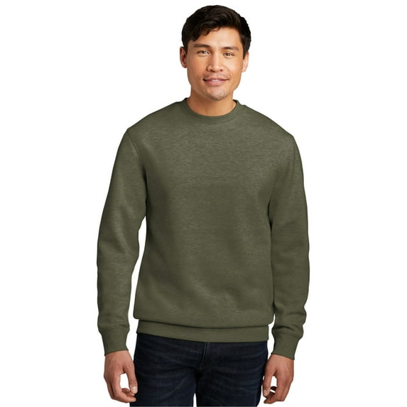 District V.I.T. Fleece Crew DT6104-Heathered Olive-XX-Large