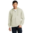 thumbnail image 1 of District V.I.T. Fleece Full-Zip Hoodie DT6102-Oatmeal Heather-XX-Large, 1 of 4