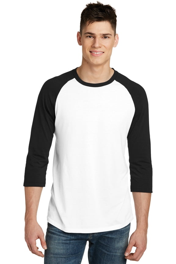 Very Important Tee 3/4-Sleeve Raglan Dt6210 - Black/ White - XS