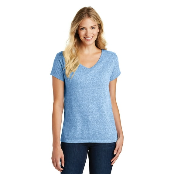 District Women's Astro V-Neck Tee Dm465a - Royal Astro - 3XL