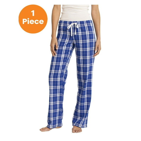 District Women's Flannel Plaid Pant, Deep Royal, 4XL, Juniors Pants