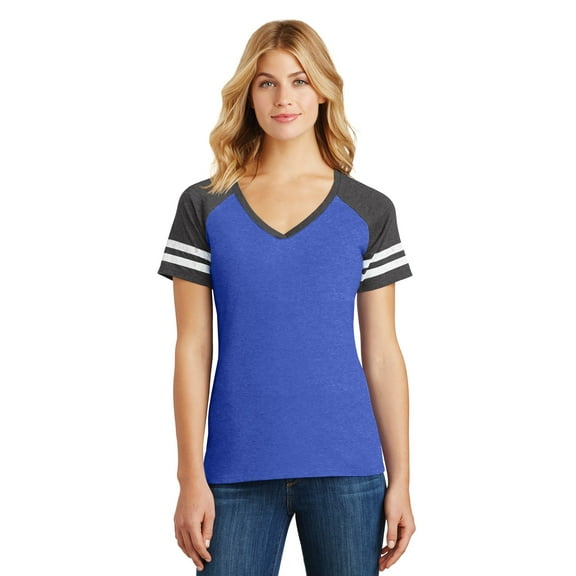 District ® Women's Game V-Neck Tee. DM476