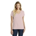 thumbnail image 1 of District Women's Made Perfect Blend V-Neck Tee, Heathered Lavendar, XXXX-Large, 1 of 3