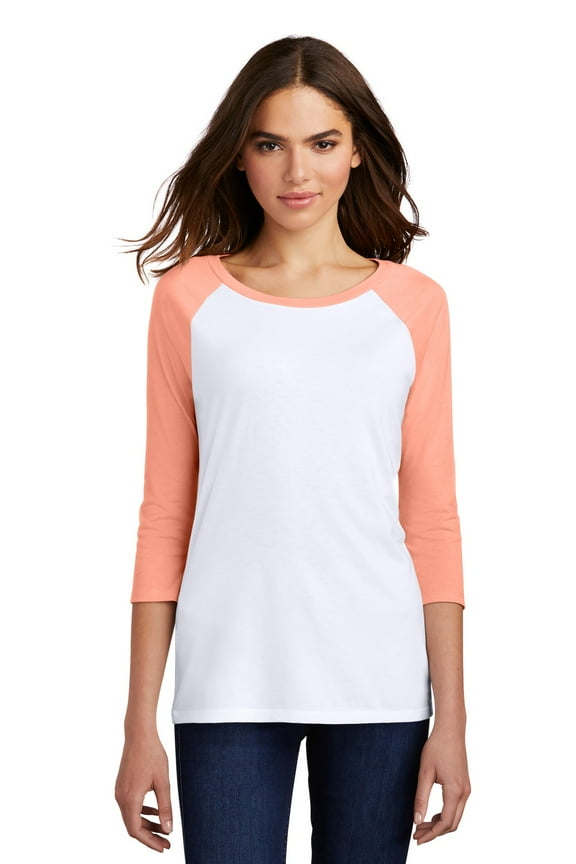 Women's Perfect Tri 3/4-Sleeve Raglan. DM136L