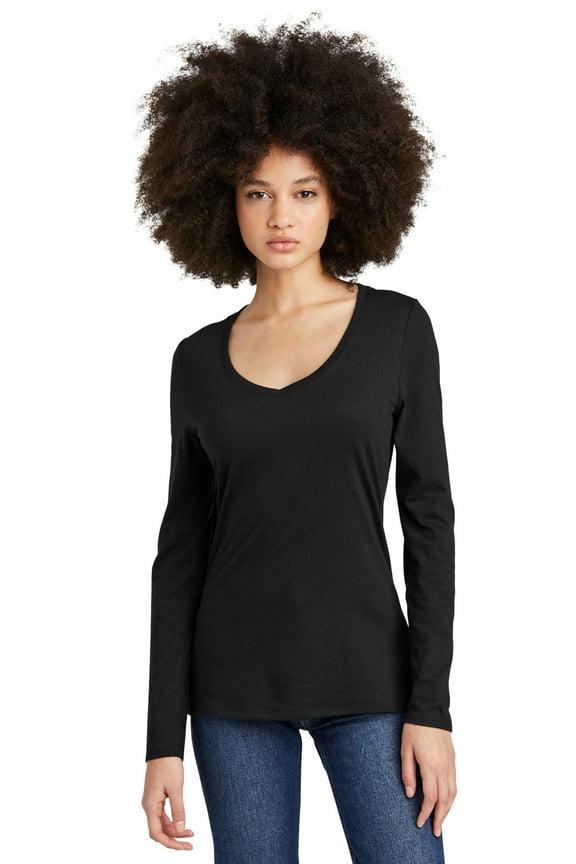 Women's Perfect Tri Long Sleeve V-Neck Tee DT135