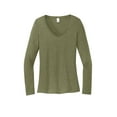 thumbnail image 1 of District Women's Perfect Tri Long Sleeve V-Neck Tee DT135, 1 of 12