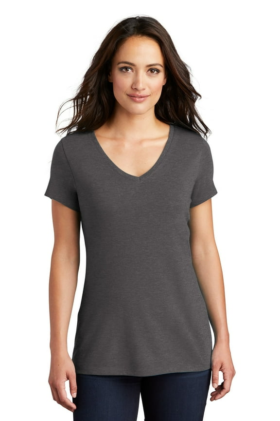 Women's Perfect Tri V-Neck Tee. DM1350L