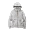 thumbnail image 1 of District Female Mock Neck Hoodie Dt8103 Lt Hthr Grey X-Small, 1 of 3