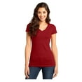 thumbnail image 1 of District Women's Short Sleeve Juniors Very Important V-Neck T-Shirt Classic Red X-Small, 1 of 4