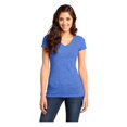 thumbnail image 1 of District Women's Short Sleeve Juniors Very Important V-Neck T-Shirt Heathered Royal Medium, 1 of 4