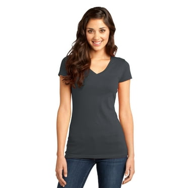 Port & Company 54oz 100% Cotton V-Neck TShirt (LPC54V) Neon Green, 2XL ...