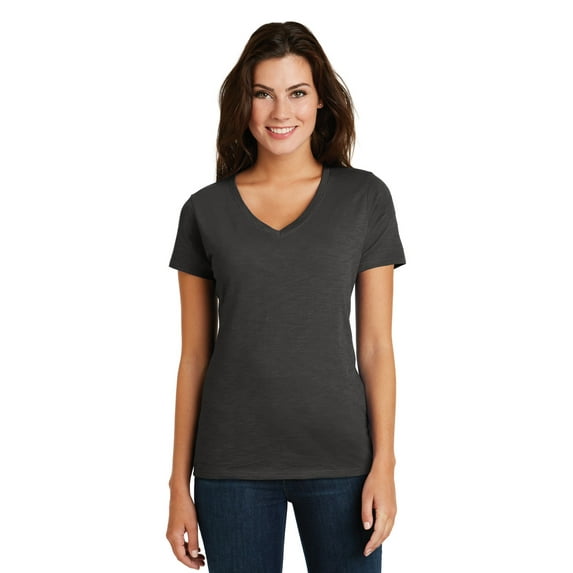 District Womens Super Slub V-Neck Tee DM3501