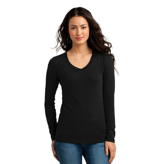 District Women's The Concert T-Shirt® Long Sleeve V-Neck