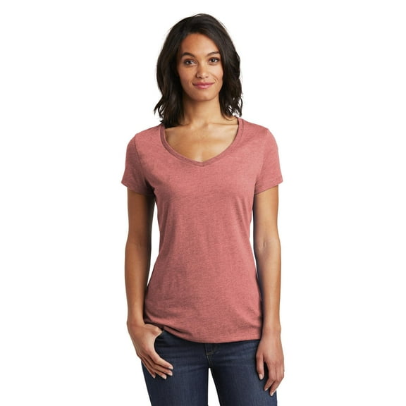 District Women's Very Important Tee V-Neck Dt6503 - Blush Frost - XS