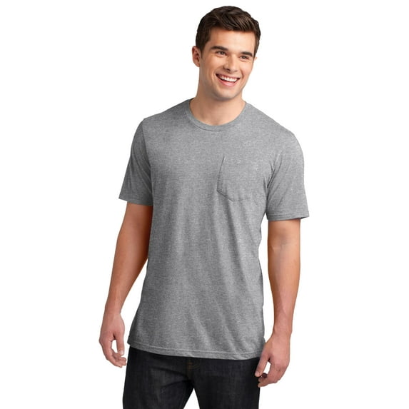 District Young Men's 100-Percent Cotton Short Sleeve T Shirt With Pocket DT6000P