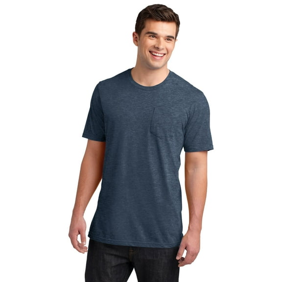 District Young Men's 100-Percent Cotton Short Sleeve T Shirt With Pocket DT6000P