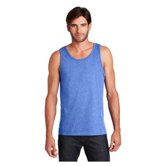 District Young Men's Sleeveless The Concert Cotton Tank Heathered Royal 3X-Large