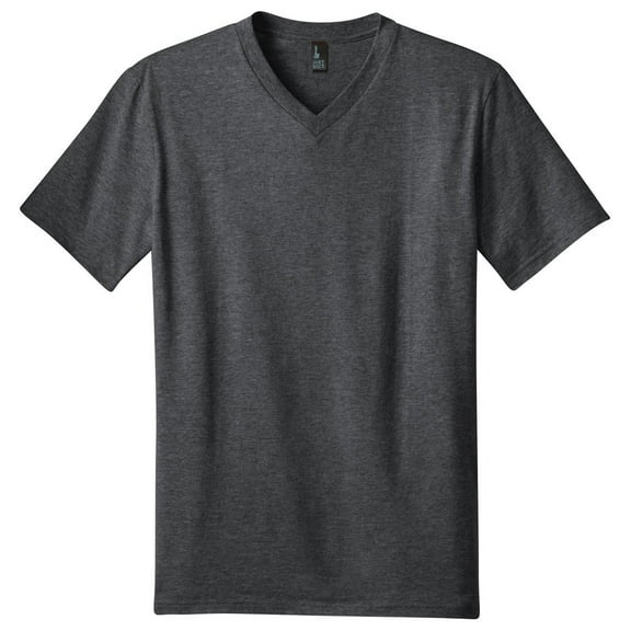 District Young Men's V-Neck Short Sleeve Concert T-Shirt_Charcoal_Medium