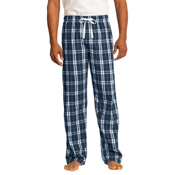 District Young Mens Flannel Plaid Pant-M (True Navy)