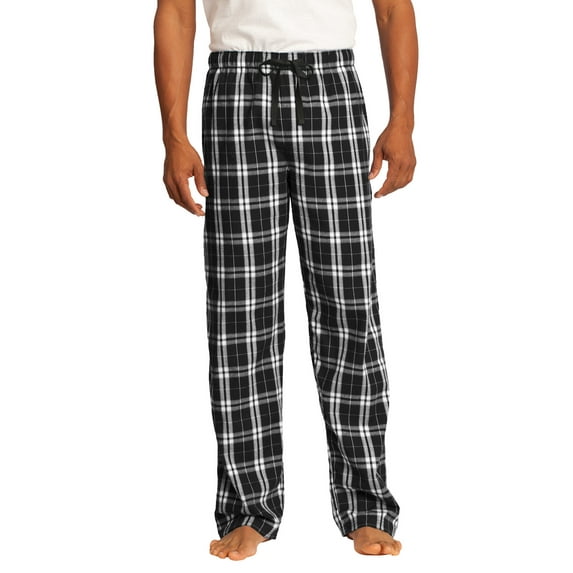 District Young Mens Flannel Plaid Pant-XL (Black)