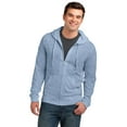 thumbnail image 1 of District Young Mens Jersey Full Zip Hoodie-4XL (Heathered Sterling Blue), 1 of 6