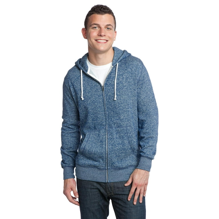 District Young Mens Marled Fleece Full Zip Hoodie DT192 Walmart