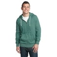 thumbnail image 1 of District Young Mens Marled Fleece Full-Zip Hoodie DT192, 1 of 3