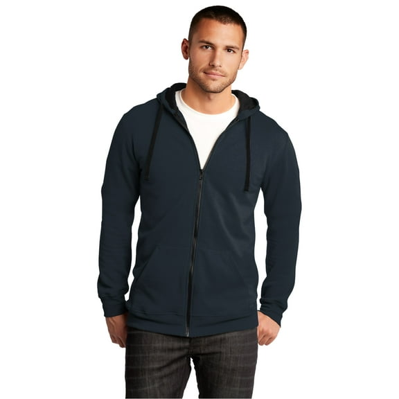 District Young Mens The Concert Fleece Full Zip Hoodie-2XL (New Navy)