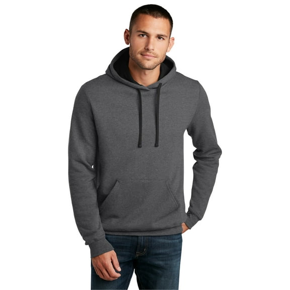 District Young Mens The Concert Fleece Hoodie-XL (Heathered Charcoal)