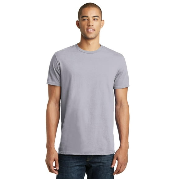 District Young Mens The Concert Tee DT5000-L (Silver)