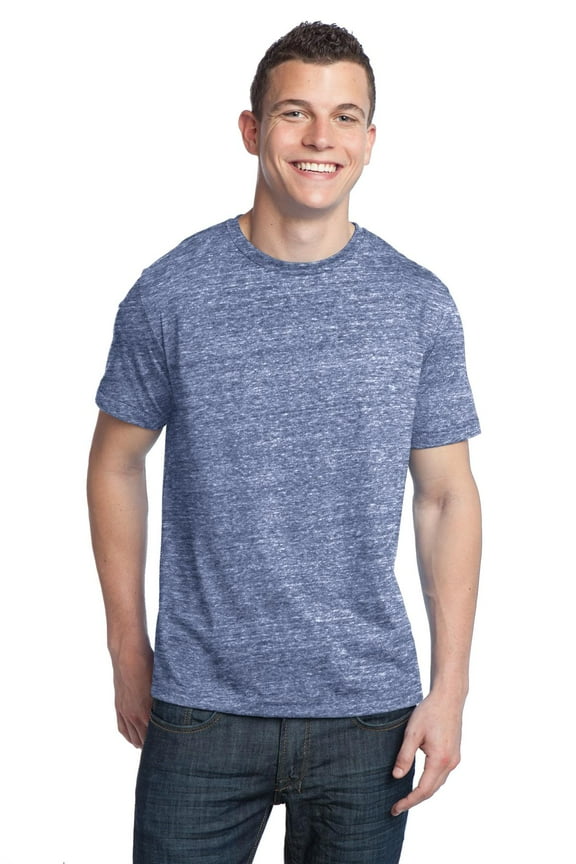 Young Mens Tri Blend Crew Neck Tee-XS (Navy Heather)
