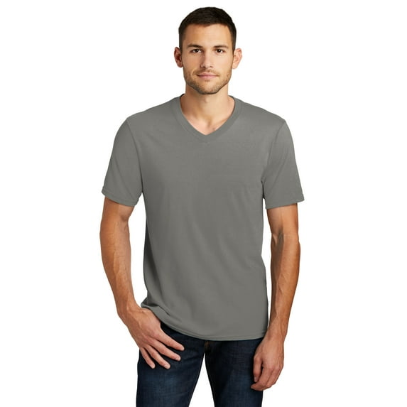District Young Mens Very Important Tee Neck-S (Grey)