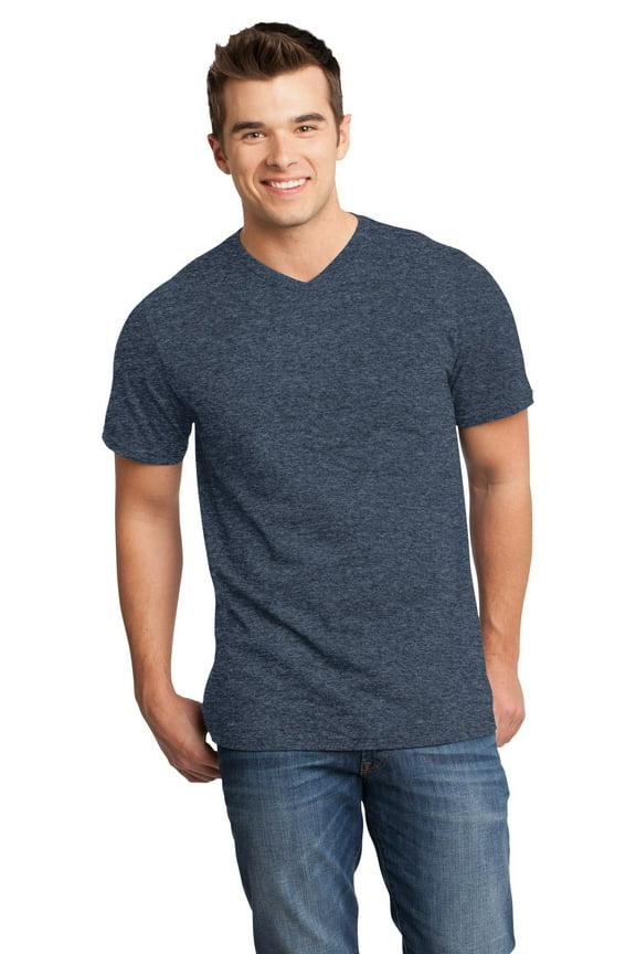 - Young Mens Very Important Tee V-Neck. Dt6500 , DT6500 , Heathered Navy , Medium