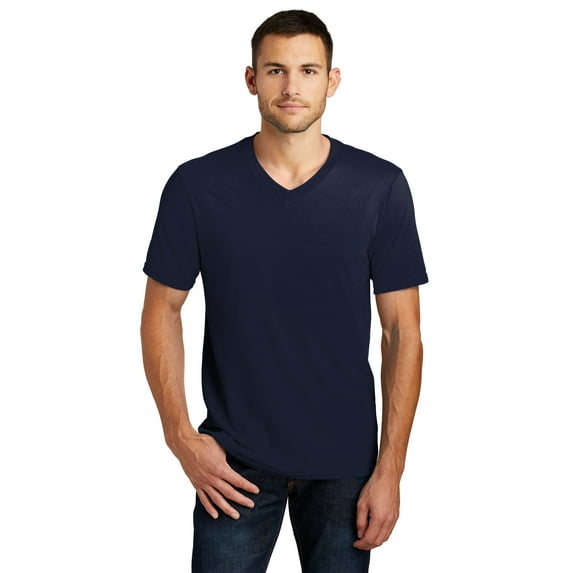 District Young Mens Very Important Tee V Neck-XS (New Navy)