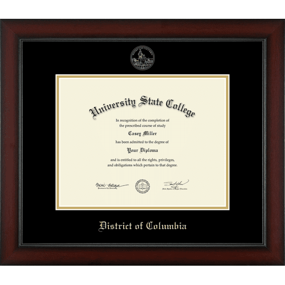 District of Columbia Official Seal Document Frame, Document Size 11" x 8.5"