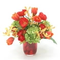 thumbnail image 1 of Disttive Designs 17154 Unisex Mixed Flower Bouquet in Glass Vase - Green, 1 of 1