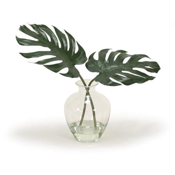 Disttive Designs 17232 Unisex Philodendron Leaf in Glass