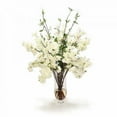 thumbnail image 1 of Disttive Designs 17255 Unisex Cream White Cherry Blossoms in Flared Urn, 1 of 1