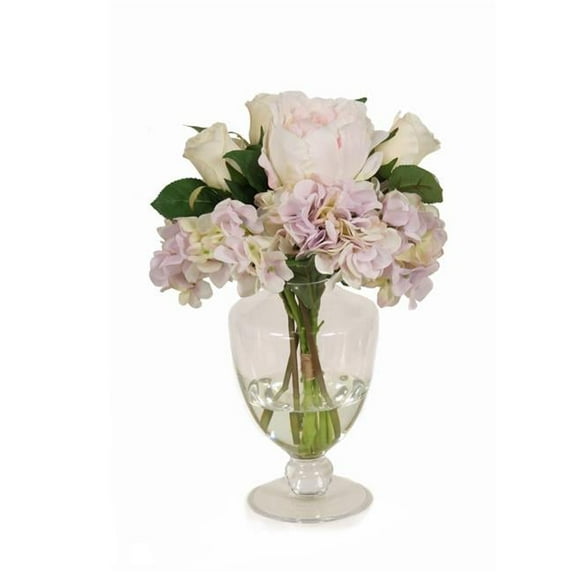 Disttive Designs 17277 Unisex Lavender Hydrangea with Rose & Peonies - Purple